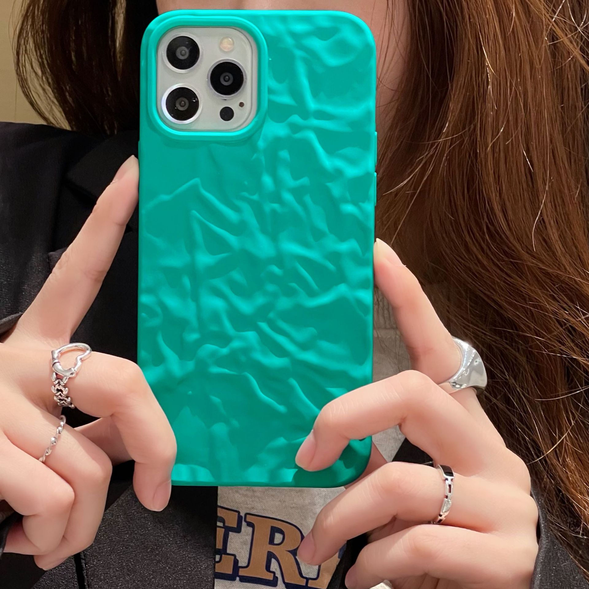 蒂芙尼蓝锡纸适用苹果12手机壳iphone13个性11promax新款x硅胶xr