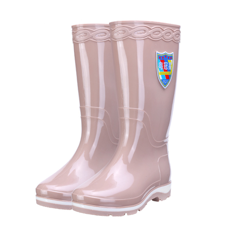 New High-Top Fashion Rain Boots Women's Outdoor Non-Slip Thick Long Adult Women's Rain Boots