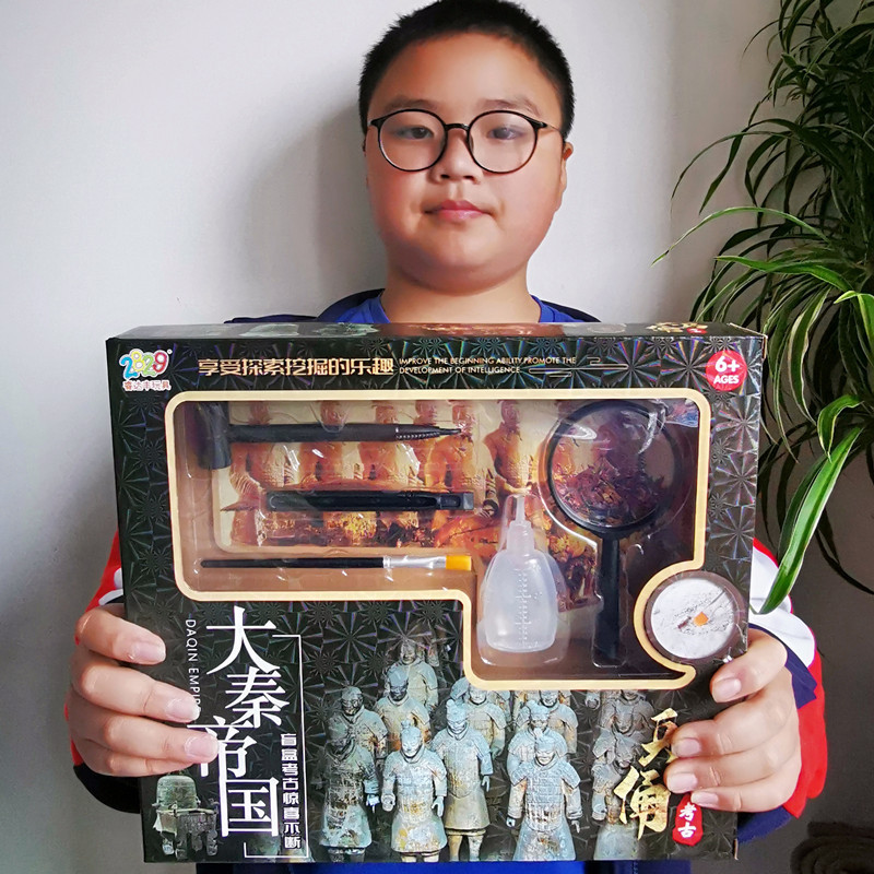 批发考古玩具挖掘盲盒兵马俑恐龙宝石大秦帝国化石科教早探索模型