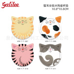 创意猫咪吸水陶瓷杯垫跨境电商ins外贸卡通陶瓷餐碗垫隔热垫礼品