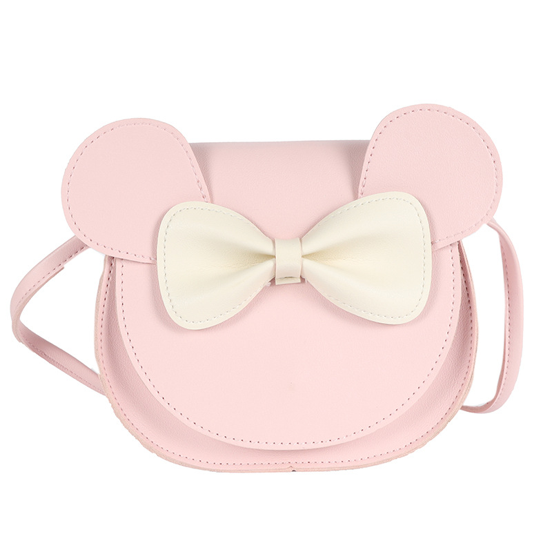 Foreign Trade Cross-Border New Arrival Korean Style Cute Colorful Sequined Bow Soft Girl Student Children's Small Bags Pu Women's Bag