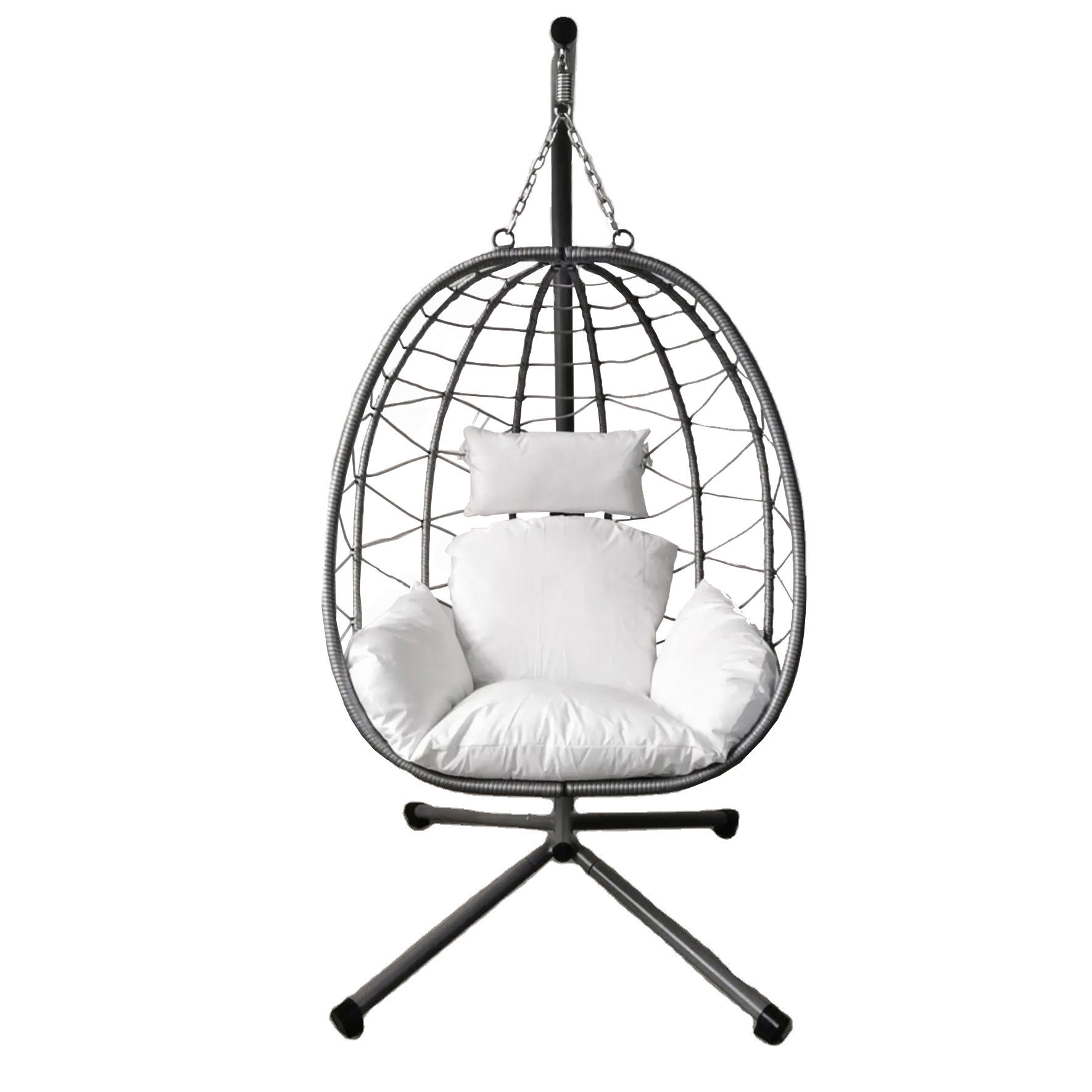 嗨趣折叠吊篮藤椅家用懒人鸟巢吊椅阳台摇篮户外家具秋千吊篮椅