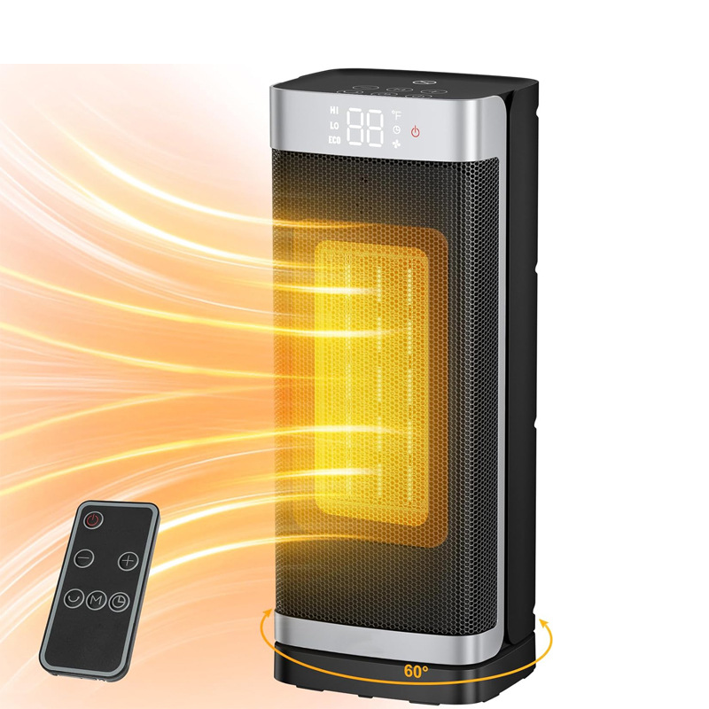 新款遥控智能数显触屏ptc陶瓷塔式暖风机取暖器电热风机跨境专供