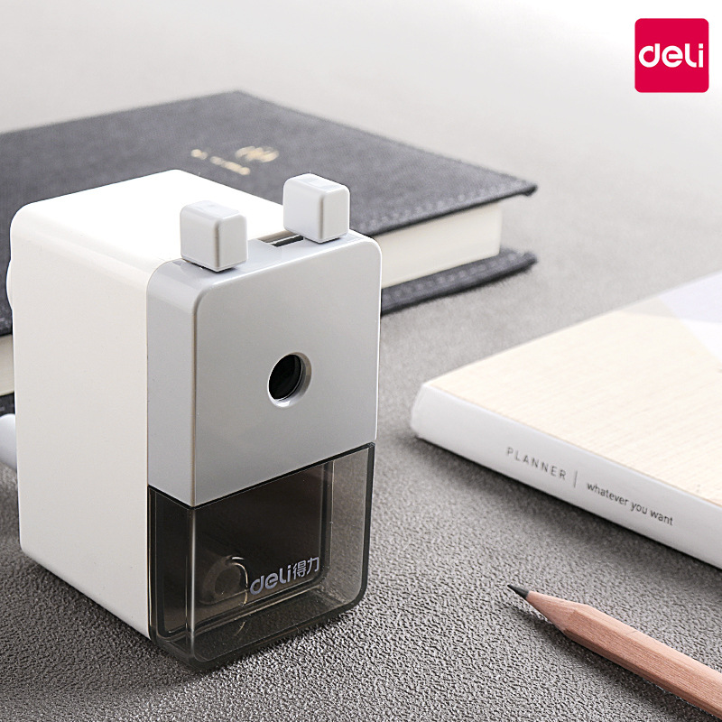 得力转笔刀手动铅笔削笔器削笔刀儿童小学生手摇小型幼儿园批发