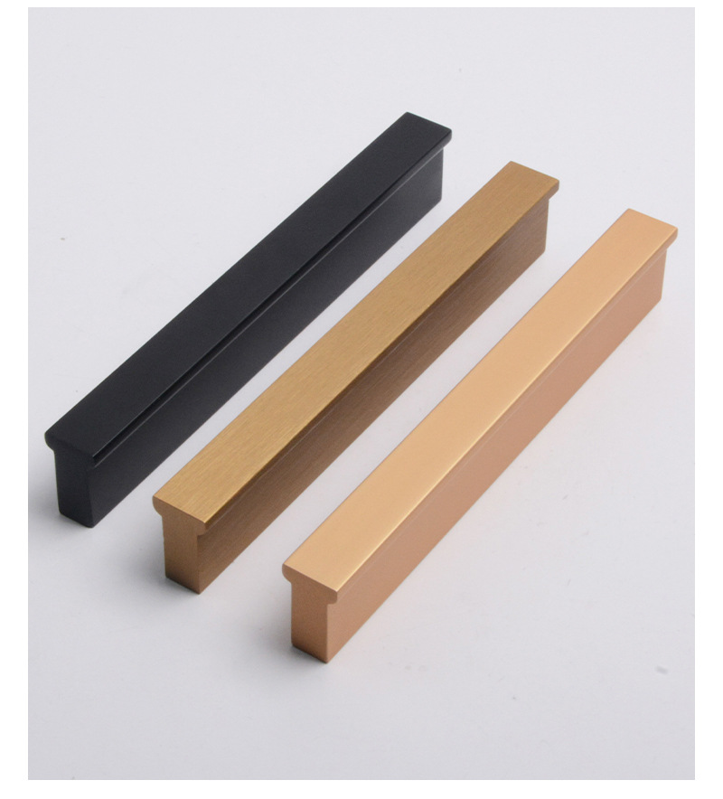 厂家直销t型32高铝拉手衣柜橱柜柜门古铜拉丝门把手黑色通体拉手