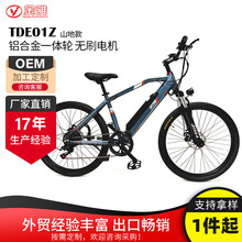 工厂出口外贸电动山地车电动助力自行车E-BiKe锂电电瓶车