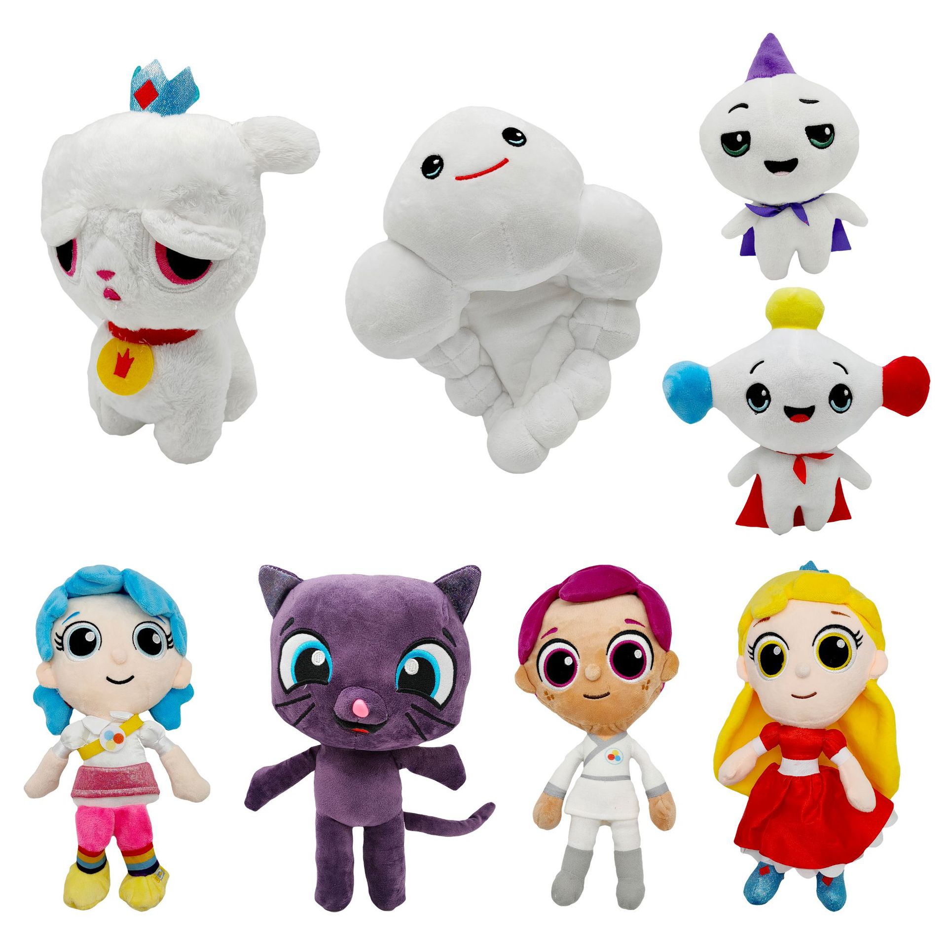 小真与彩虹王国毛绒玩具紫色猫阿布玩偶truebartleby齐克男孩公仔