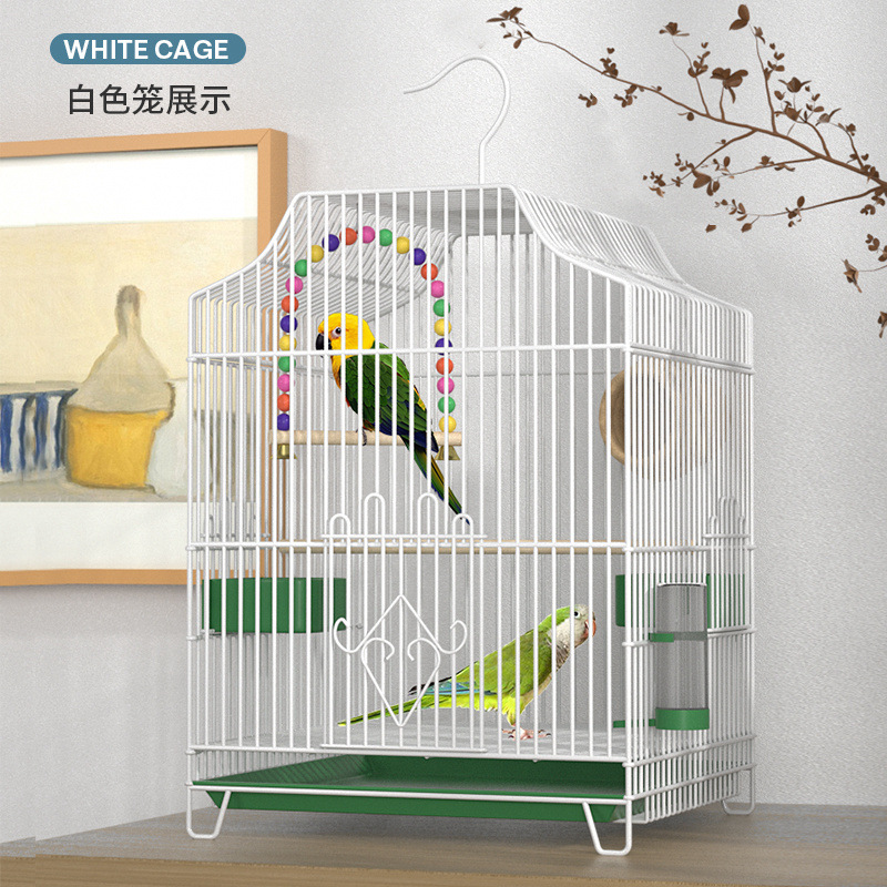 虎皮鹦鹉八哥廖哥鸟笼子观赏鸟笼子鸟笼子大号金属鸟笼子特价包邮