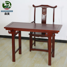 仿古中式课桌椅双人国学桌 实木条案新中式教学书画桌培训班桌子