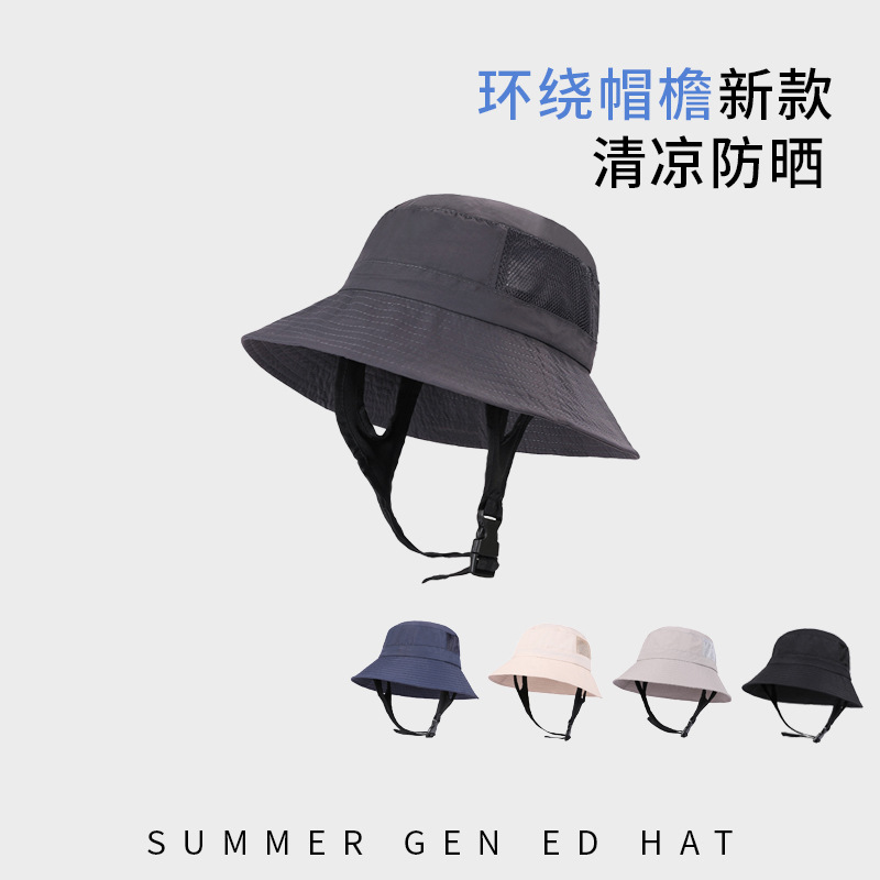 西部牛仔帽子夏季渔夫帽显脸小遮阳帽女防晒户外速干可收纳冲浪帽