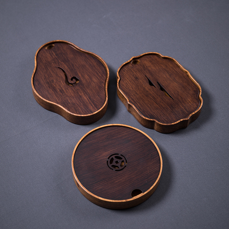 黑檀实木壶承壶垫隔热垫养壶垫茶壶底座壶托壶架茶杯干泡茶具配件