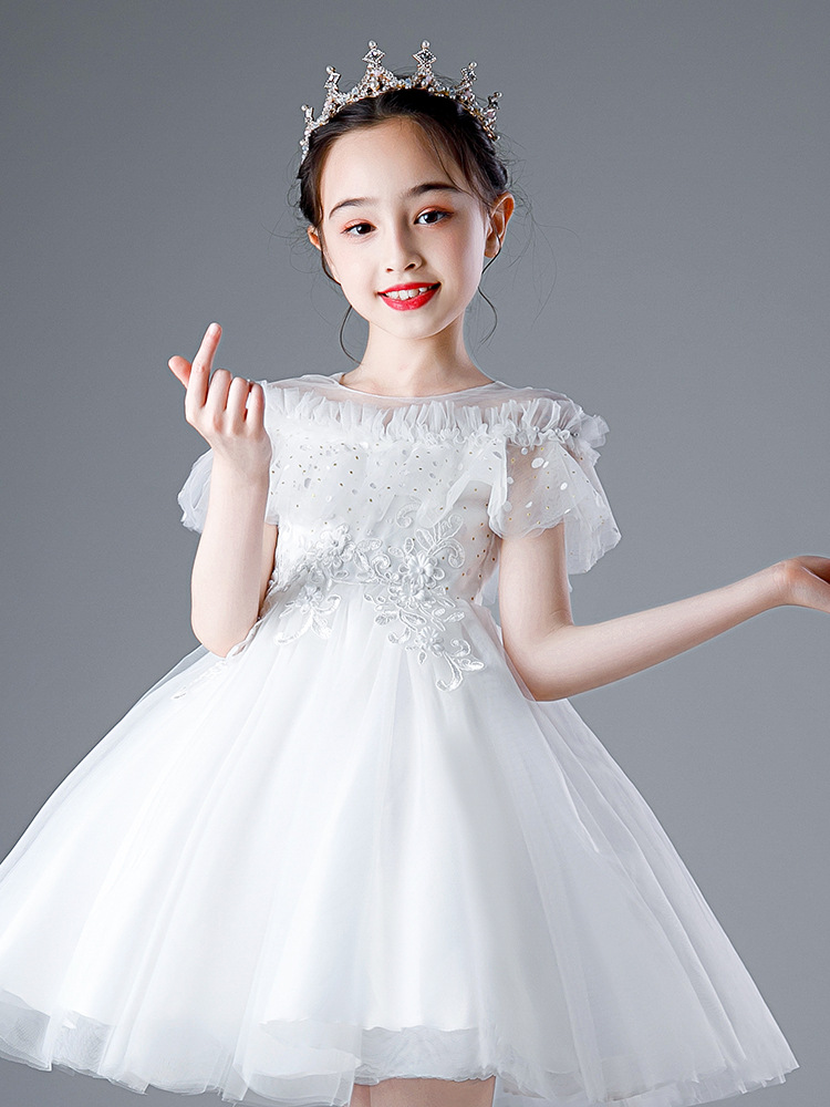 儿童礼服公主裙女童蓬蓬纱高端洋气生日花童婚礼走秀主持人小女孩