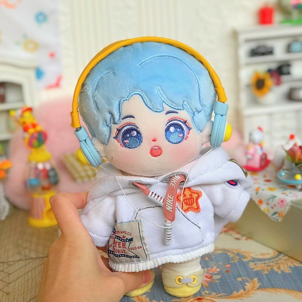 20cm棉花娃娃王俊凯明星裸娃人形玩偶含出生证