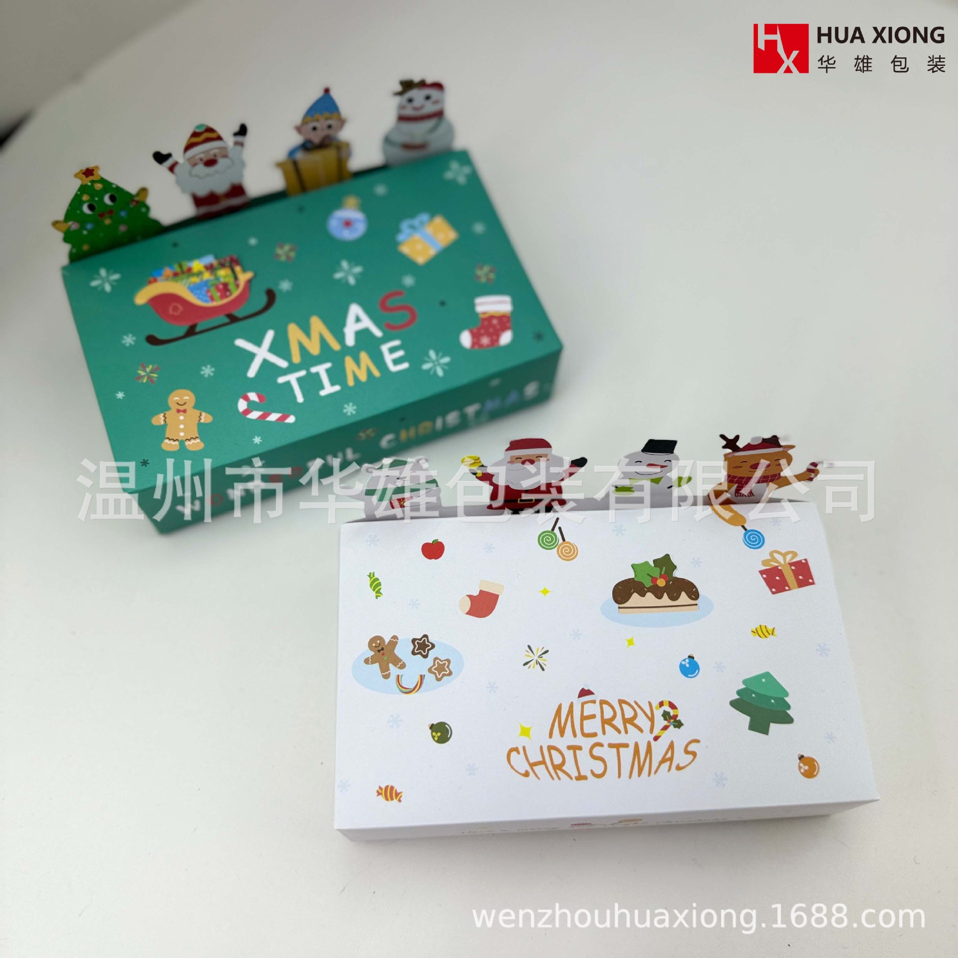 Cross-Border New Christmas Party Gift Packing Boxes Paper Box Three-Dimensional Animal Cute Candy Biscuit Folding Box