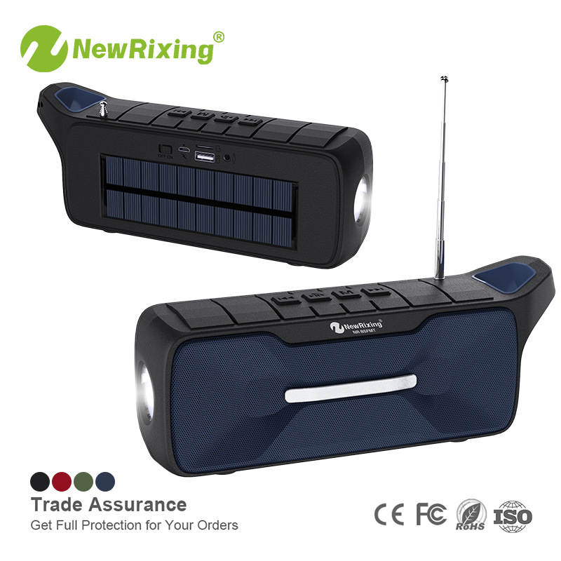 NR-B5FMT Solar Charging Wireless Bluetooth Speaker Outdoor Portable TWS Series Subwoofer