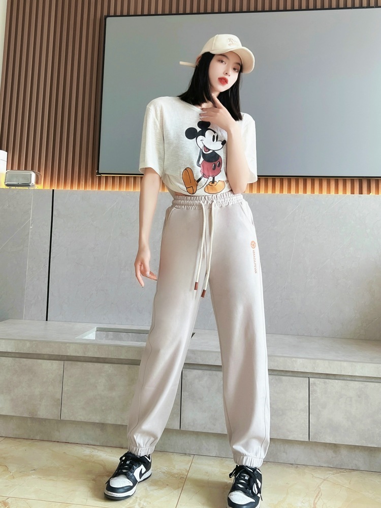 Summer Casual Pants Women's Loose Track Pants Korean Style Large Size Sweatpants Fashion Pants Women's Pants Women's Pants 3372