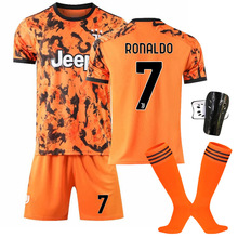2021尤文主场金色球衣7号C罗纳尔多10号迪巴拉橙色客场套装足球服