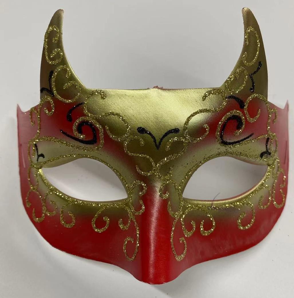 万圣节彩绘猫头面具圣诞节化装舞会儿童猫道具厂家批发