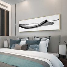 抽象壁画酒店画床头禅意挂画沙发客厅装饰画新中式水墨背景墙卧室