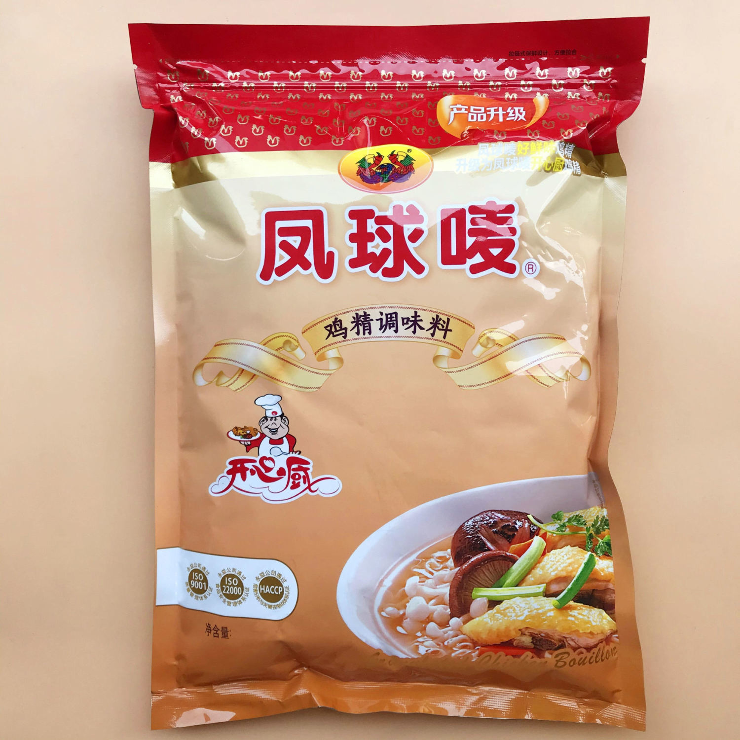 标价是1袋包邮900g凤球唛开心厨鸡精好鲜味清真火锅点心汤粥粉