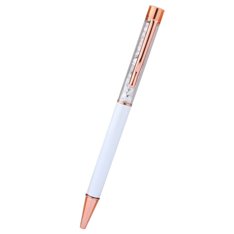 Gem Ballpoint Pen Metal Pen Natural Stone Accessories Fashion Pen in Stock New Product