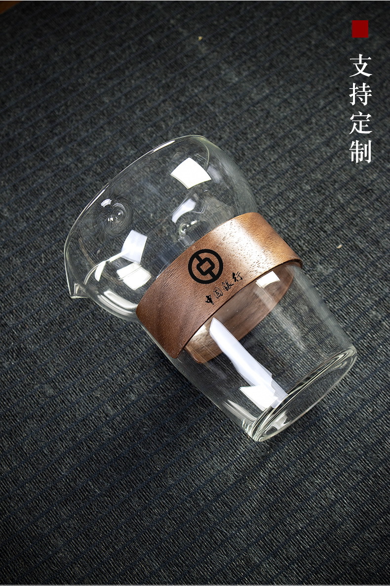 直筒加厚水杯套水杯隔热套防烫防滑木制玻璃杯保温杯茶杯保护套