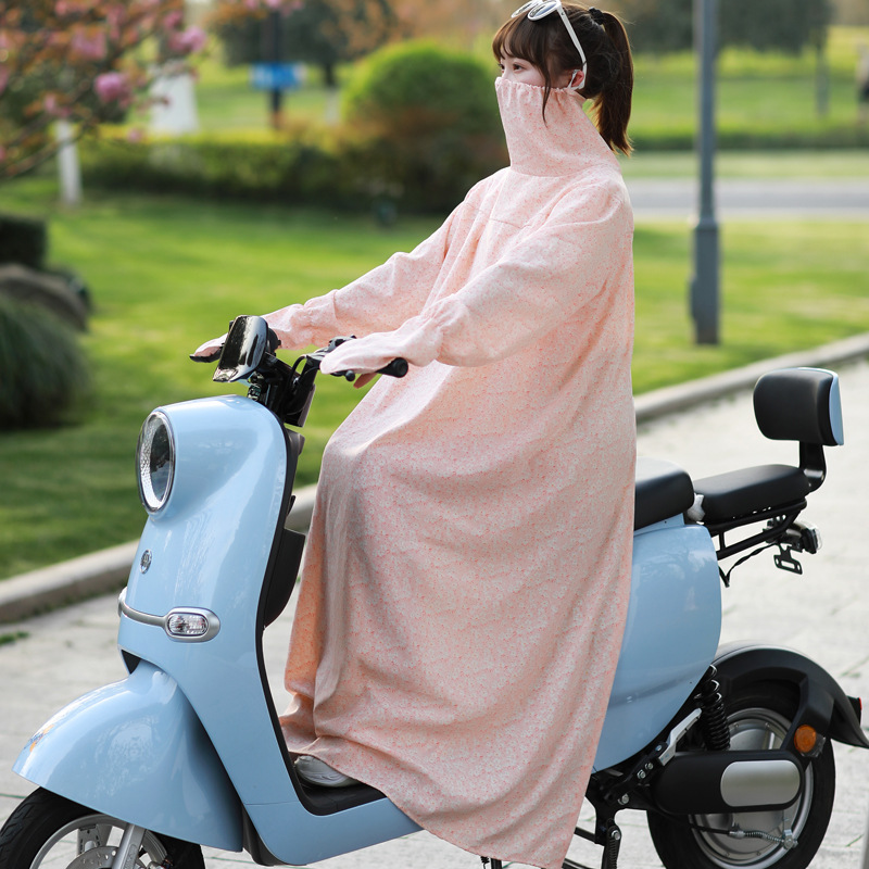 Sun-Protective Clothing for E-Bike Driving Women's Long Spring and Summer Cover Face Riding Motorcycle Outdoor Cycling Anti-Exposure Full Body Sun-Protective Clothing