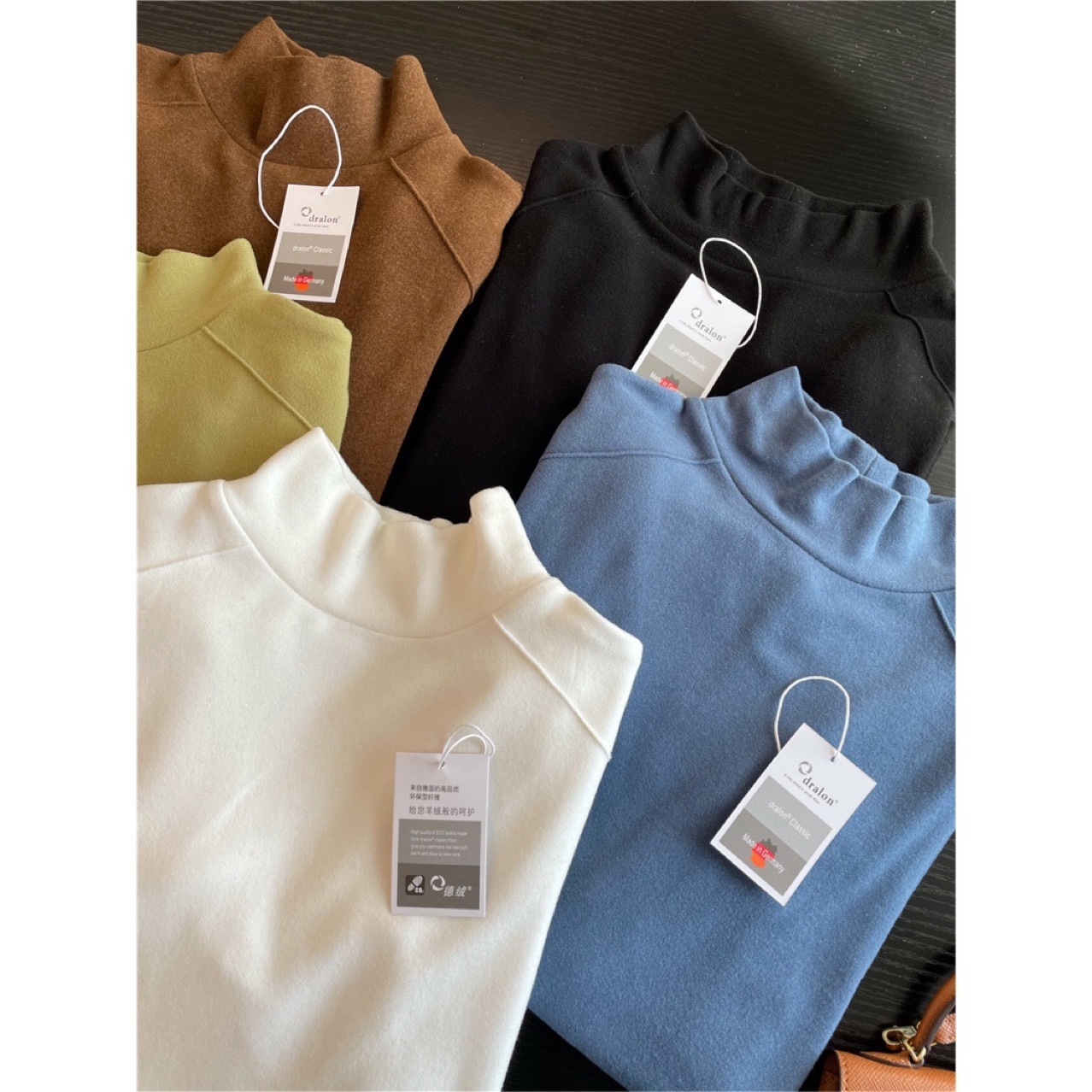 重磅客供面料德国拜耳德绒双面磨毛加厚多色打底衫女