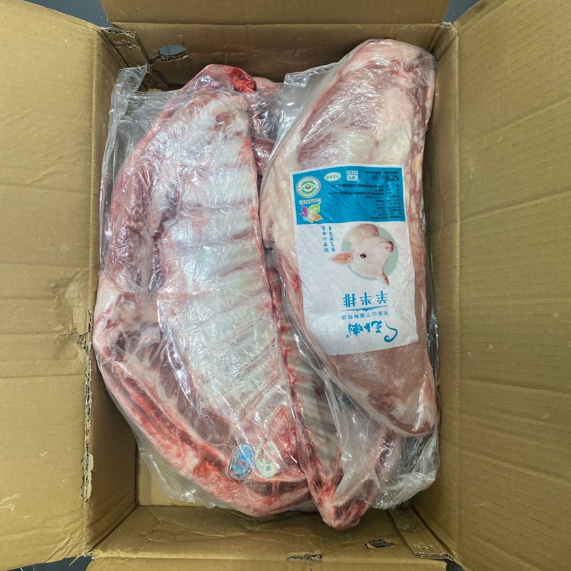 羊排冷冻生羊排内蒙古羊肋排餐饮烧烤羔羊排19斤6片餐饮食材商用