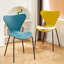 家用靠背椅子加厚塑料椅北欧简约塑胶餐椅户外椅休闲桌椅餐厅凳子