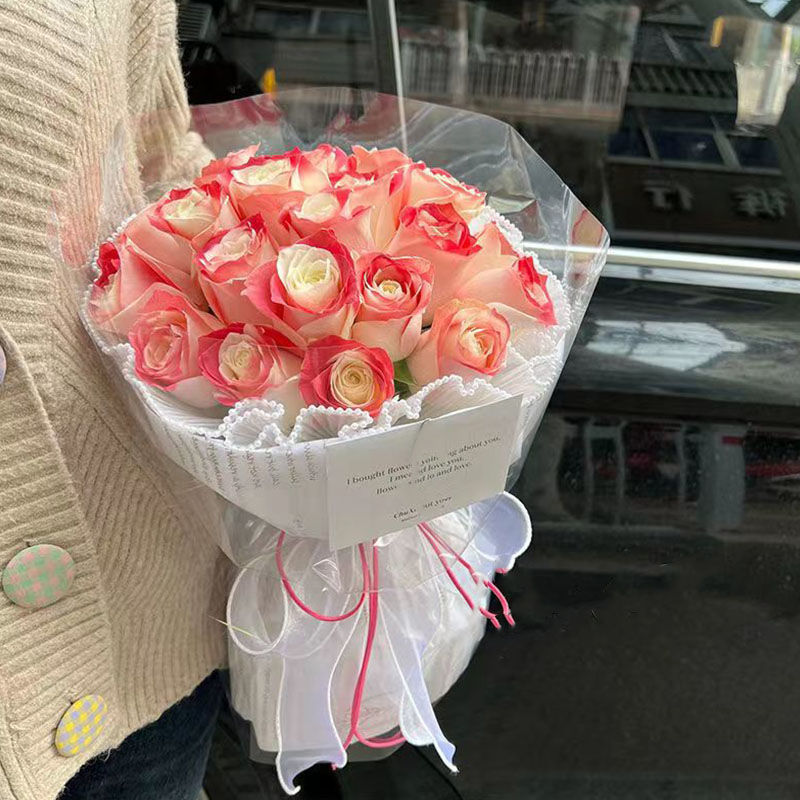 520红唇玫瑰仿真花花束成品七夕节花送妈妈送女朋友爱人生日礼物