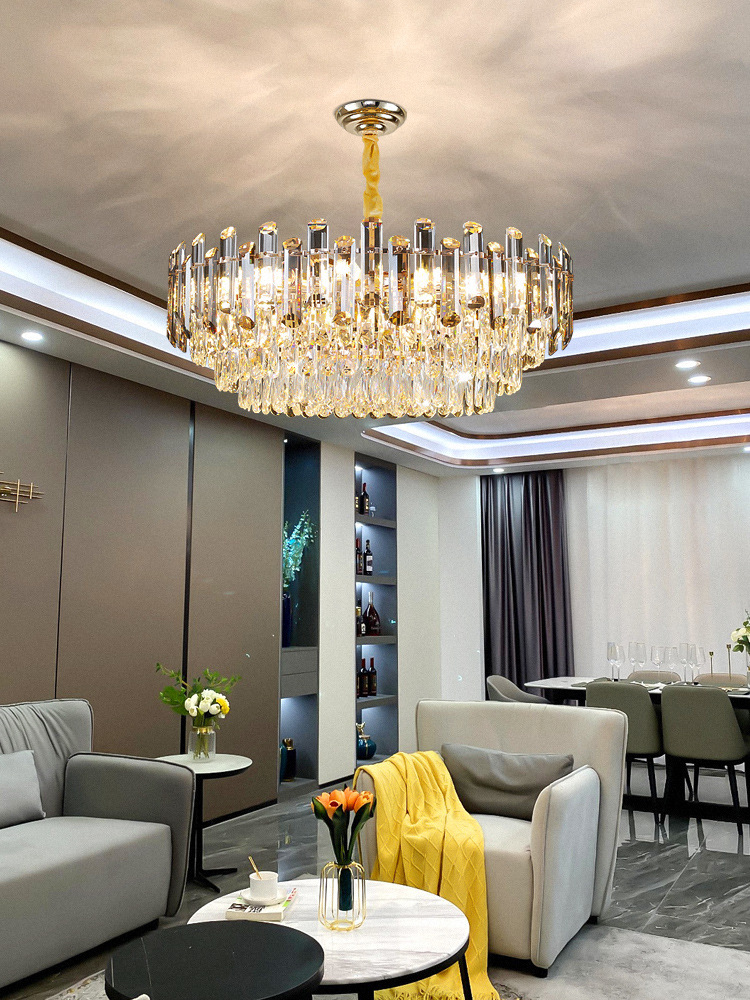 Light Luxury Crystal Chandelier Living Room Main Chandelier 2023 New Simple Modern Luxury Atmosphere Whole House Package Lamps