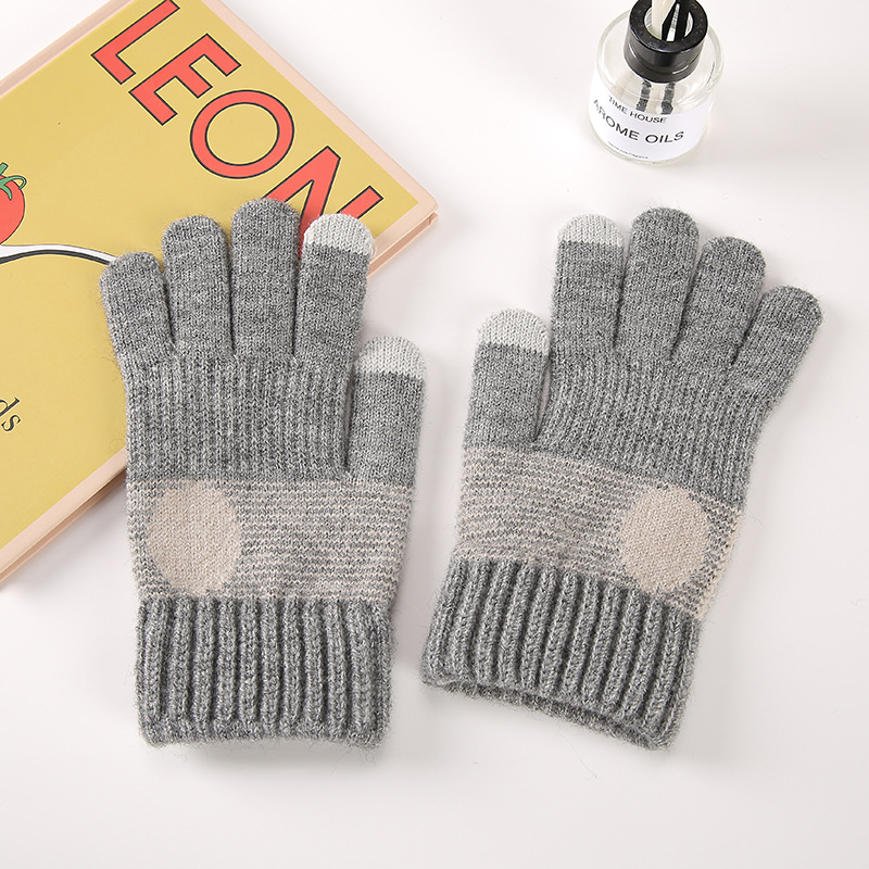 Winter Cold-Proof Warm Knitted Gloves Touch Screen Play Mobile Phone Gloves Travel Riding Gloves