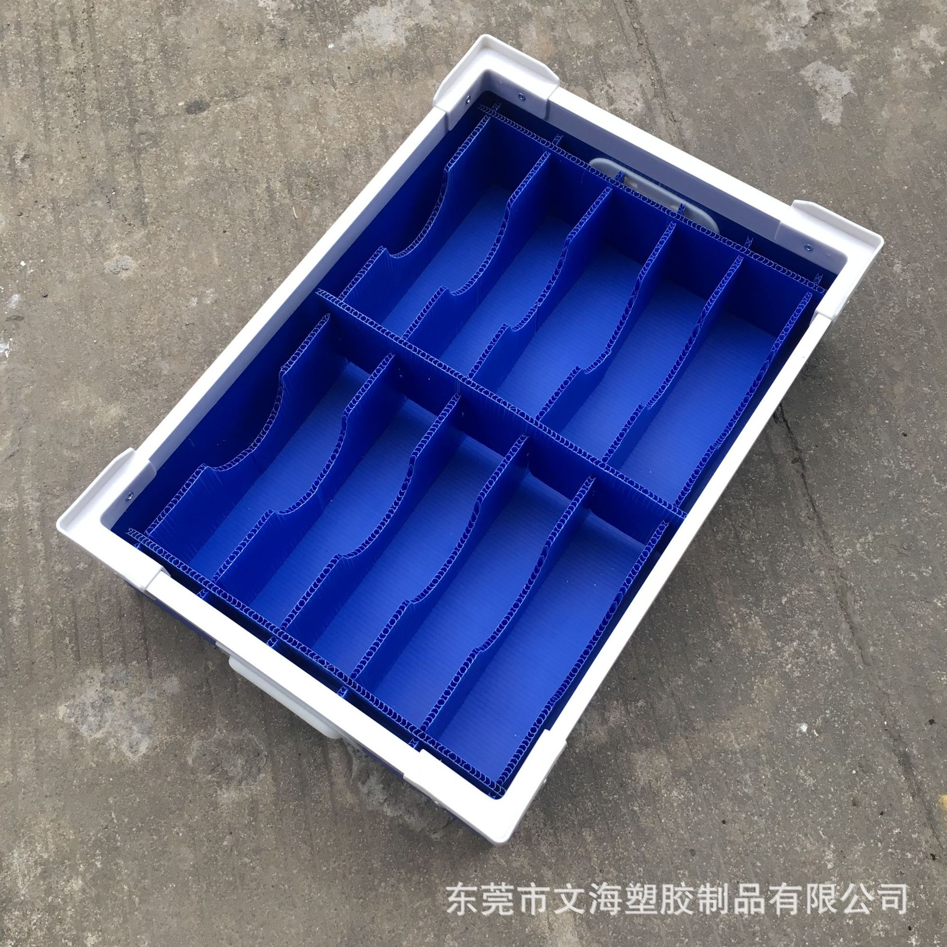 供应pp塑料中空板周转箱 10mm双层蓝色骨架箱 灯管箱 防水纸箱