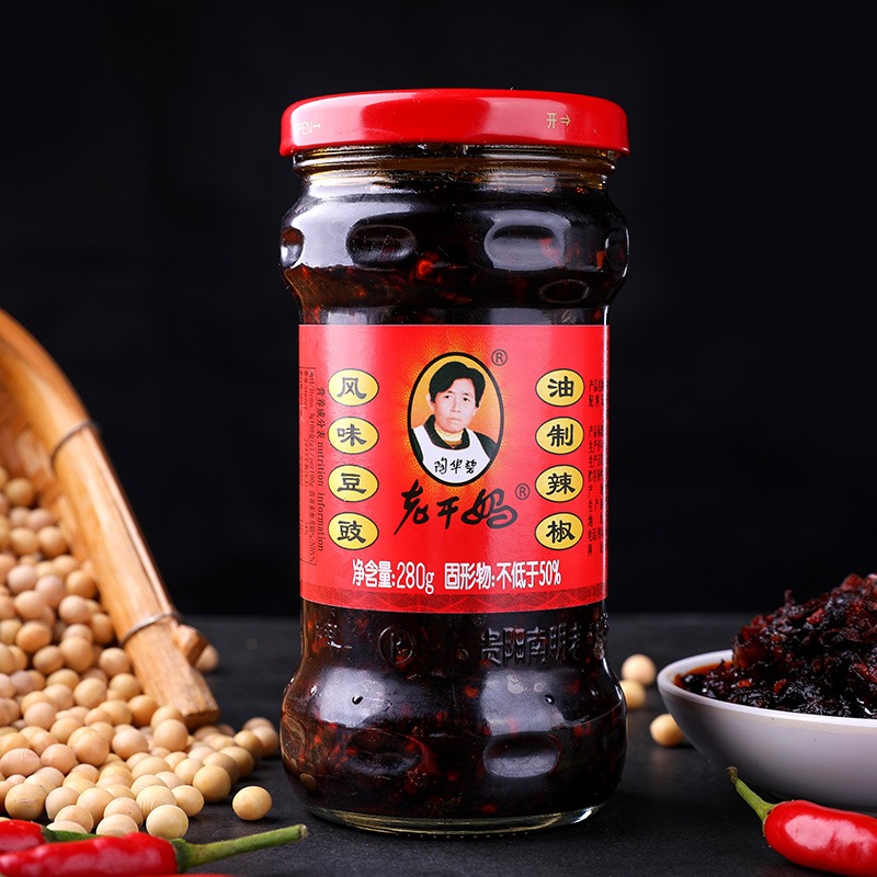 老干妈风味豆豉辣椒酱贵州特产下饭酱风味豆豉280g*1瓶