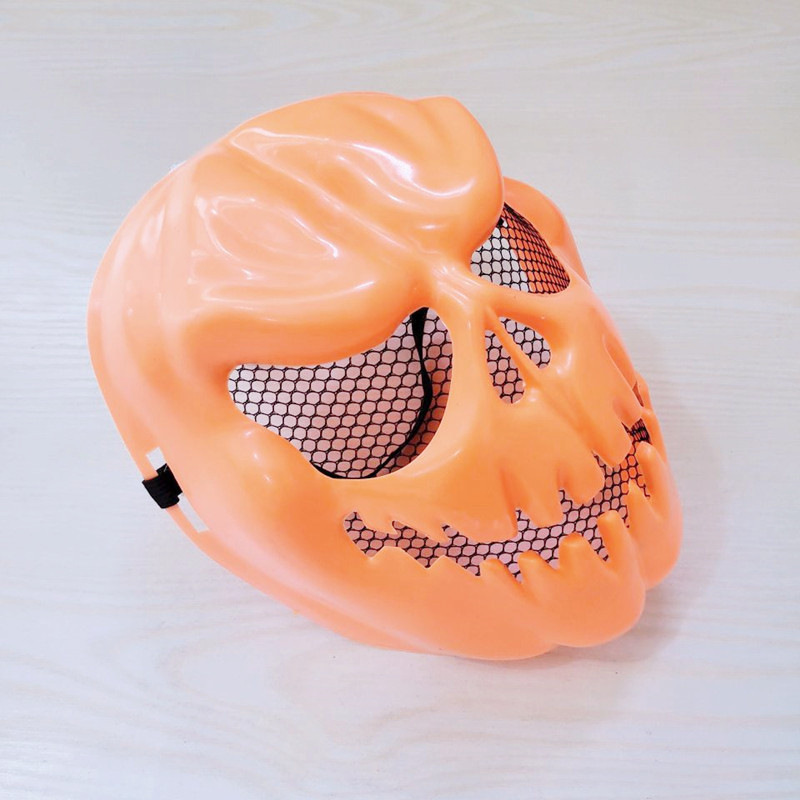 万圣节鬼节南瓜骷髅头鬼脸面具塑料魔鬼全脸头套整蛊恐怖玩具批发