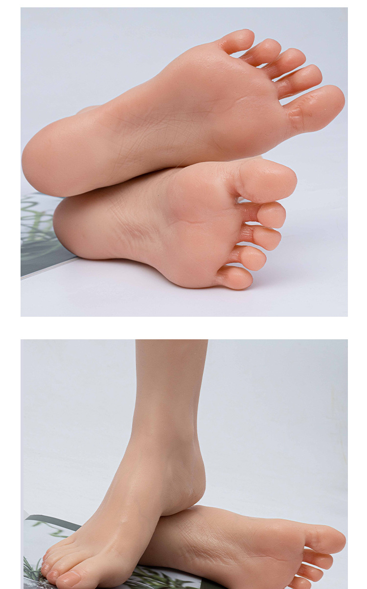 脚模型硅胶女丝袜美脚展示鞋子假脚拍摄道具玉足模特天弓仿真足模