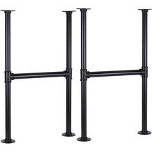 扬昇工艺H型亮黑色高承重桌腿办公桌吧台 易安装金属铁艺桌腿支架