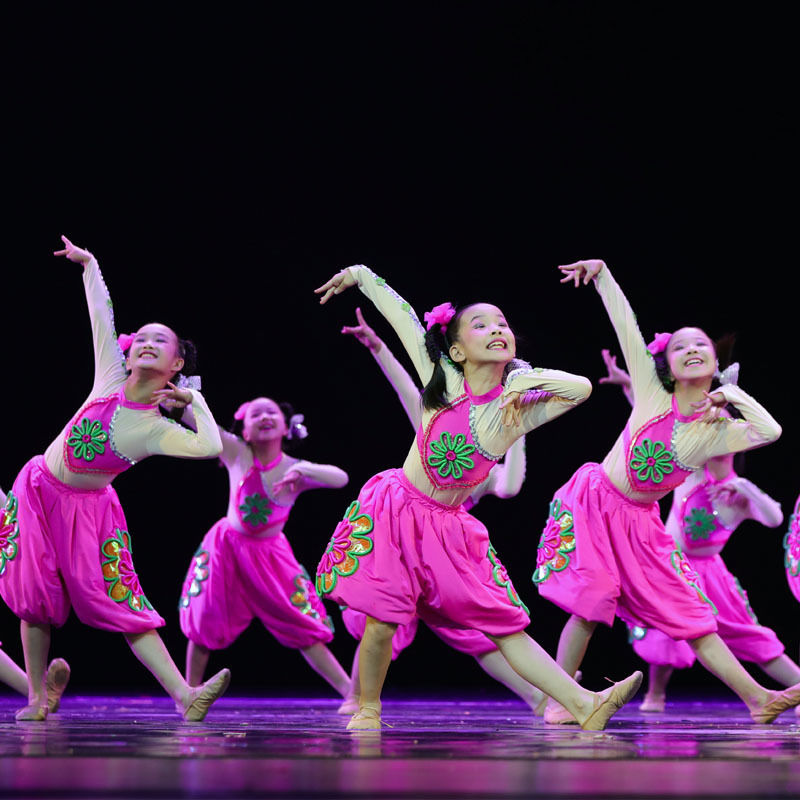 第十届小荷风采麻花辫舞蹈服儿童小辫子舞蹈表演服小学生舞台演出