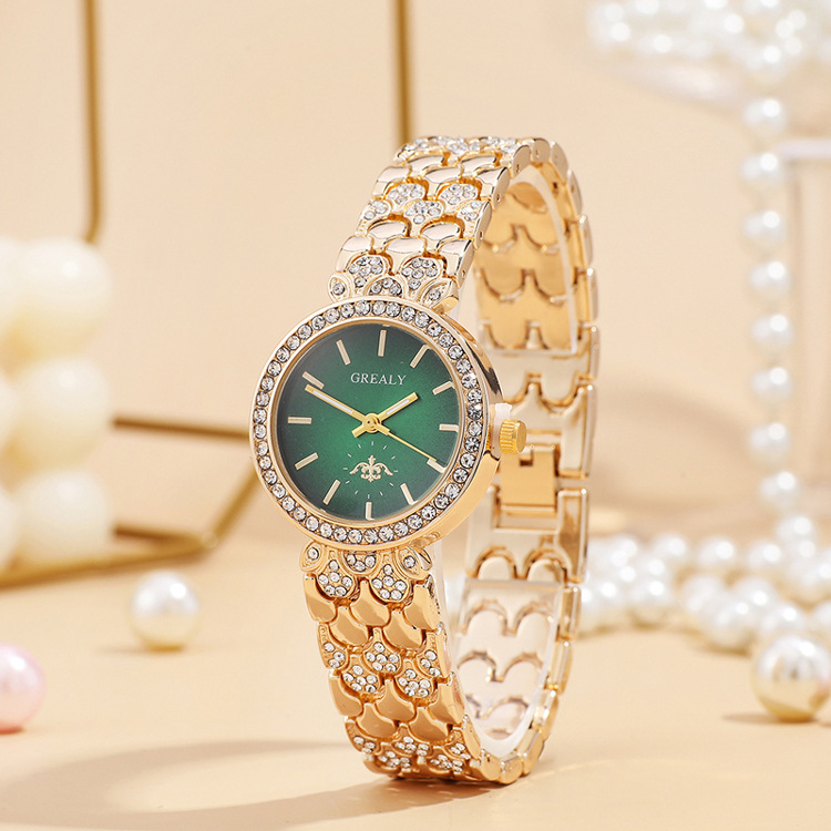 Factory Direct Sales Fashion Diamond Quartz Watch Women's Life Waterproof Trend Steel Watch Light Luxury High-End Sense