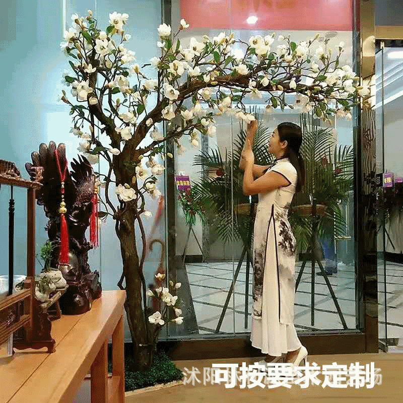 玉兰树婚庆婚礼装饰客厅假花 玉兰植物 玉兰花树