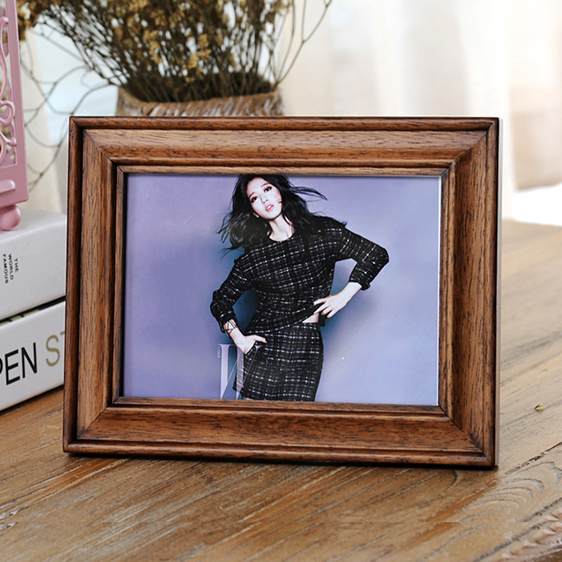 约美欧式简约创意照片框相片7七寸八10 16寸12寸实木相框摆台