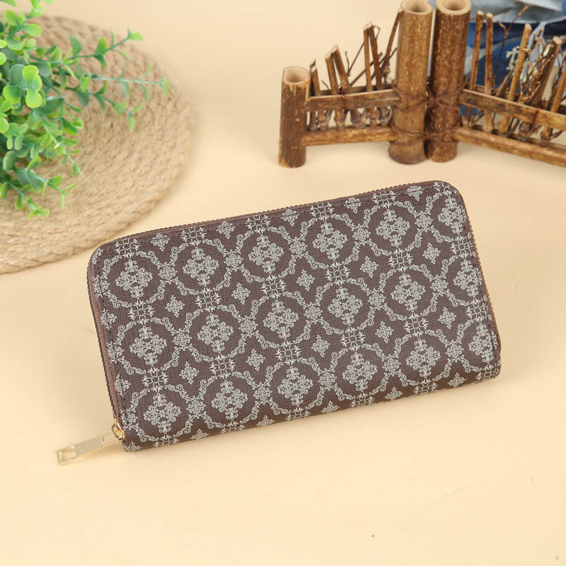 Business Fashion Clutch Big Brand Style Long Zip Wallet Women's Handbag Change Card Bag Customization