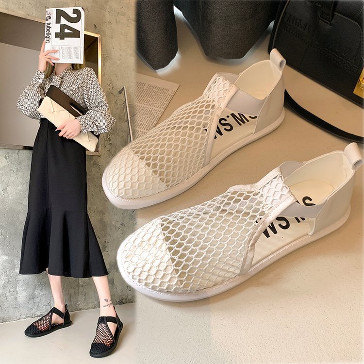 网纱凉鞋女2021新款夏季薄款孕妇网眼凉鞋ins韩版网红不臭脚网鞋