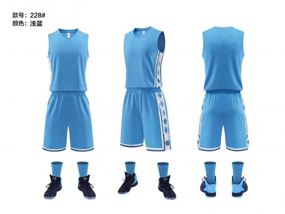 ncaa北卡大学生潮篮球服套装男女定 制美式白色宽松球衣一套印字