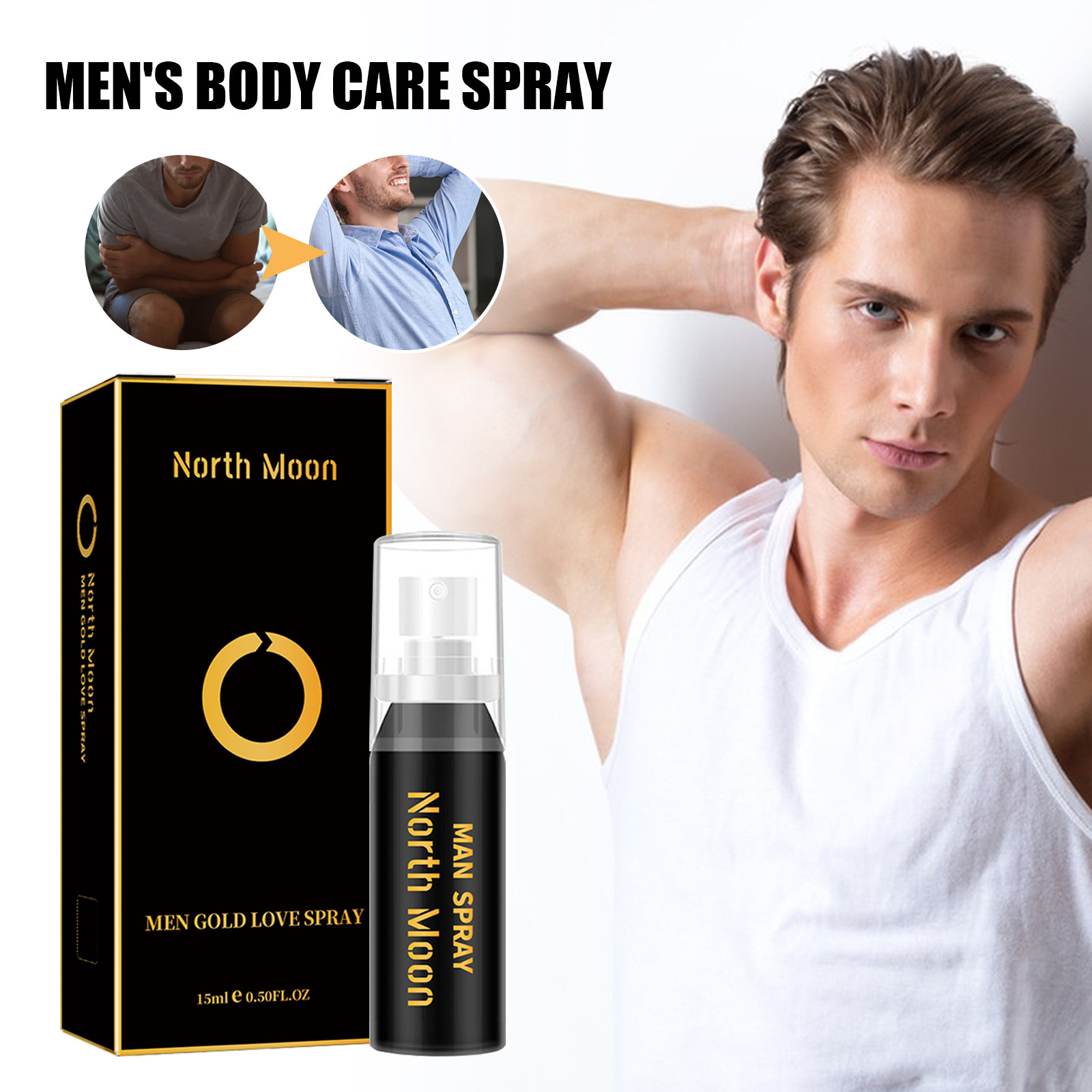 North Moon Men's Care Spray Men's Vitality Enhancement Endurance Maintenance Body Care External Spray