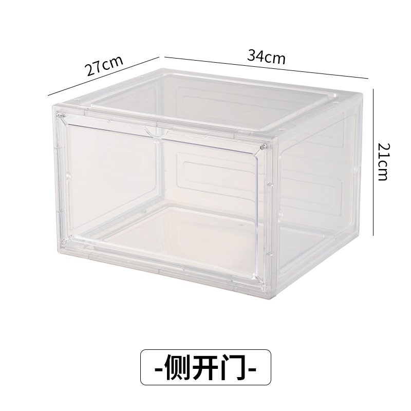 Flip Plastic Simple Combination Shoe Cabinet Household Dormitory Magnetic Storage Box Non-Acrylic Transparent Shoe Box Wholesale