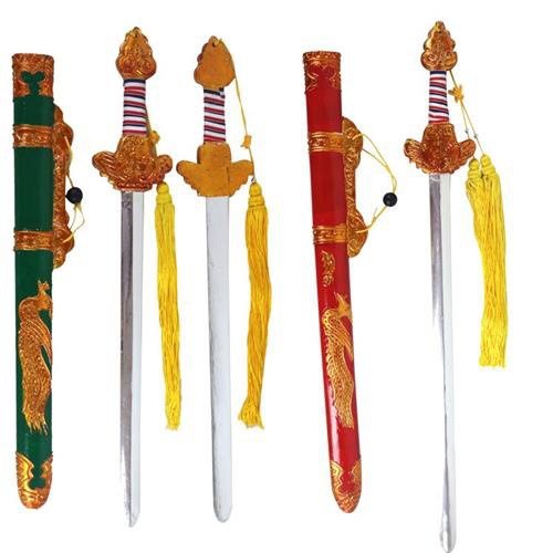 戏曲京剧影视武生用m品戏剧道具兵器武术用品木质宝剑单剑男女.