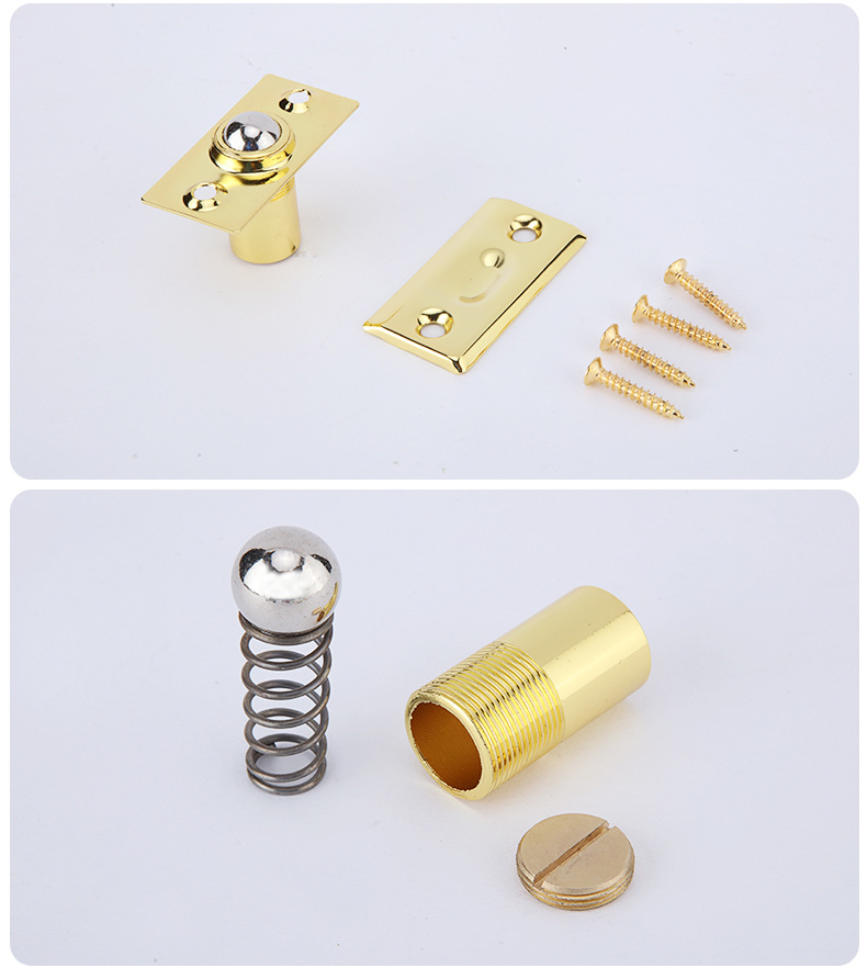 纯铜门碰珠室内木门房门卡扣顶珠隐形门扣卡ktv门弹簧定位碰珠锁
