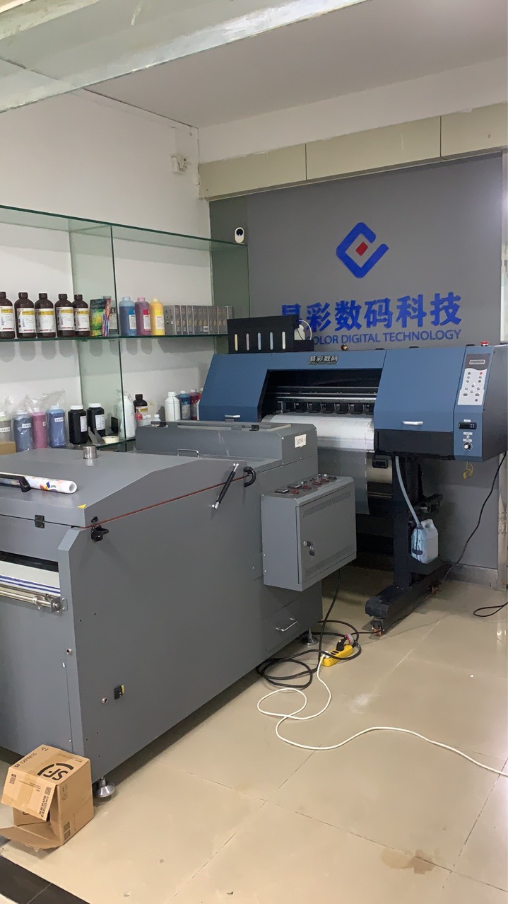 二手欣科达数码柯式白墨烫画机,白墨打印抖粉一体机,无描边白墨